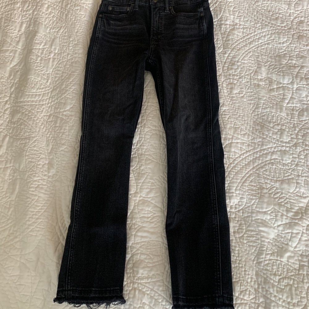 Gap straight leg jeans with raw hem